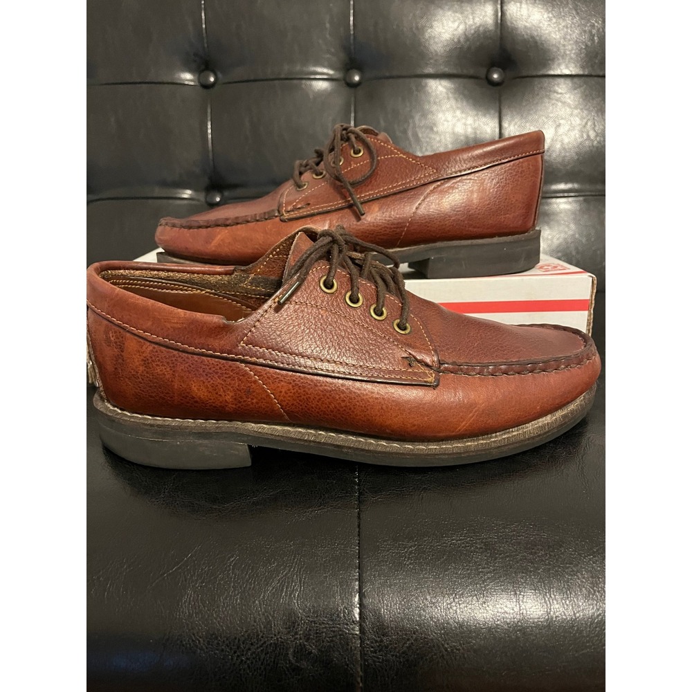 Orvis  Brown Leather Moc Toe‎ Oxfords